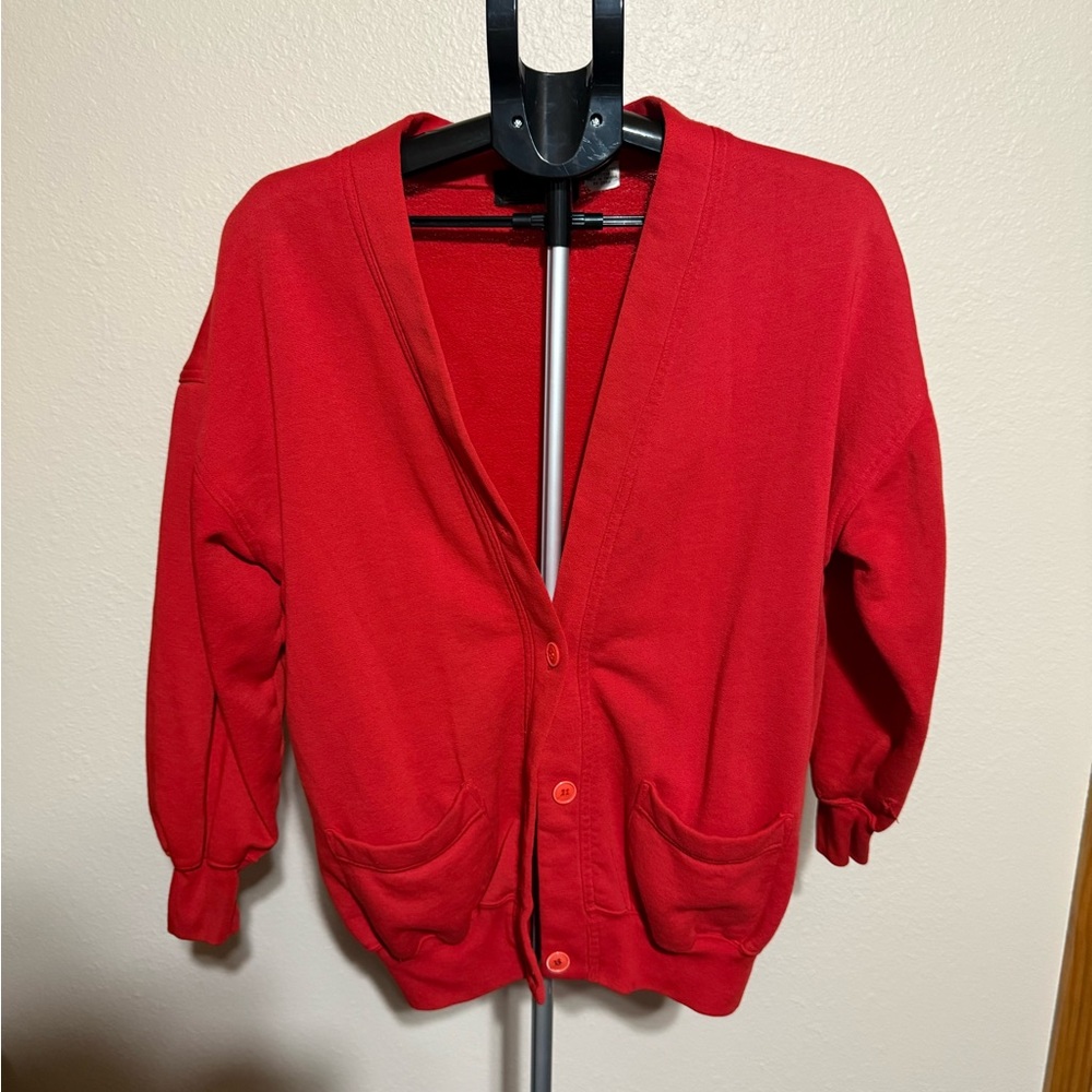 Eddie Bauer Vibrant‎ Red Knit Sweater